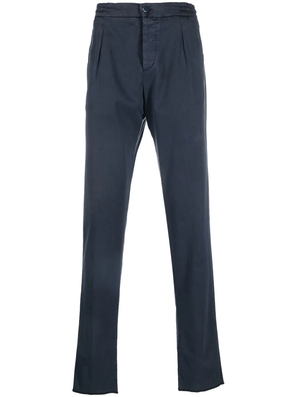 

Kiton slim cut trousers - Blue