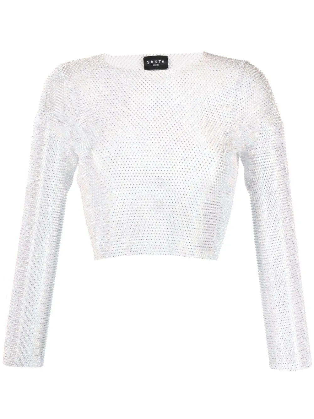 

Santa Brands crystal cropped top - White