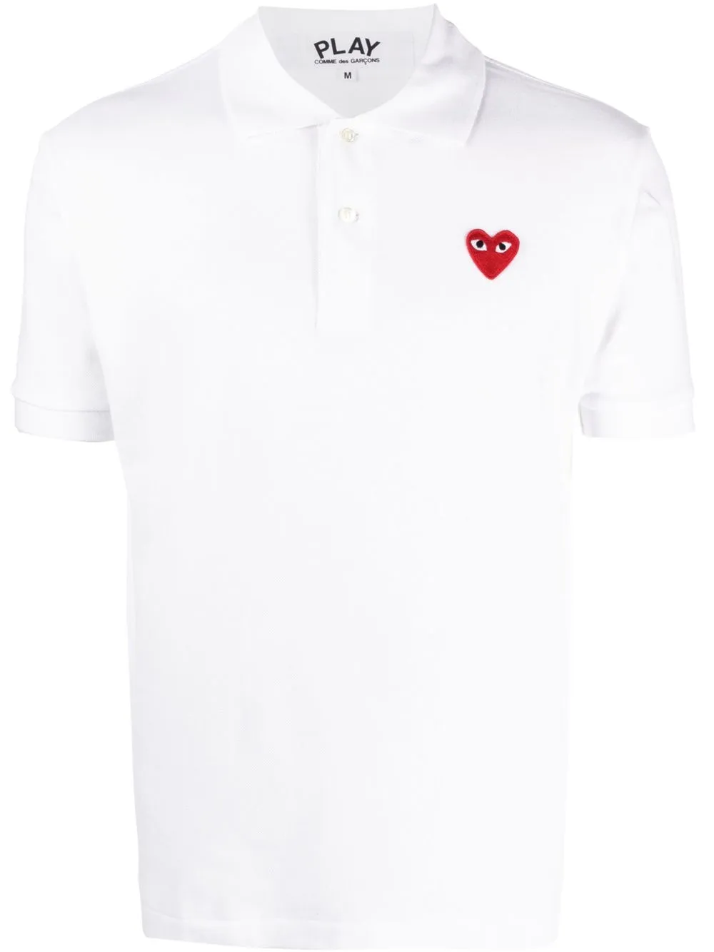 

Comme Des Garçons Play heart-patch polo shirt - White