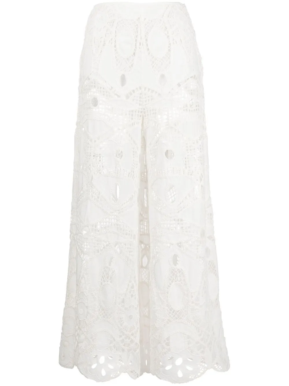Cult Gaia Cove Embroidered Trousers In White