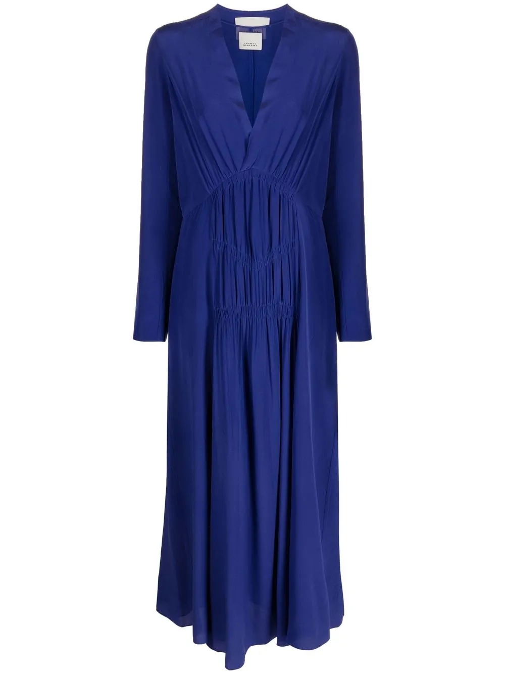 Isabel Marant Ruched Midi Dress In Blue