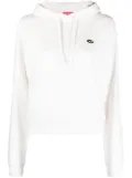 Diesel logo-patch drawstring hoodie - White