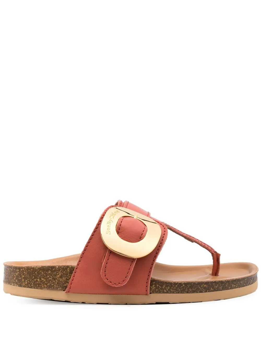 

See by Chloé Chany buckled thong sandals - Orange