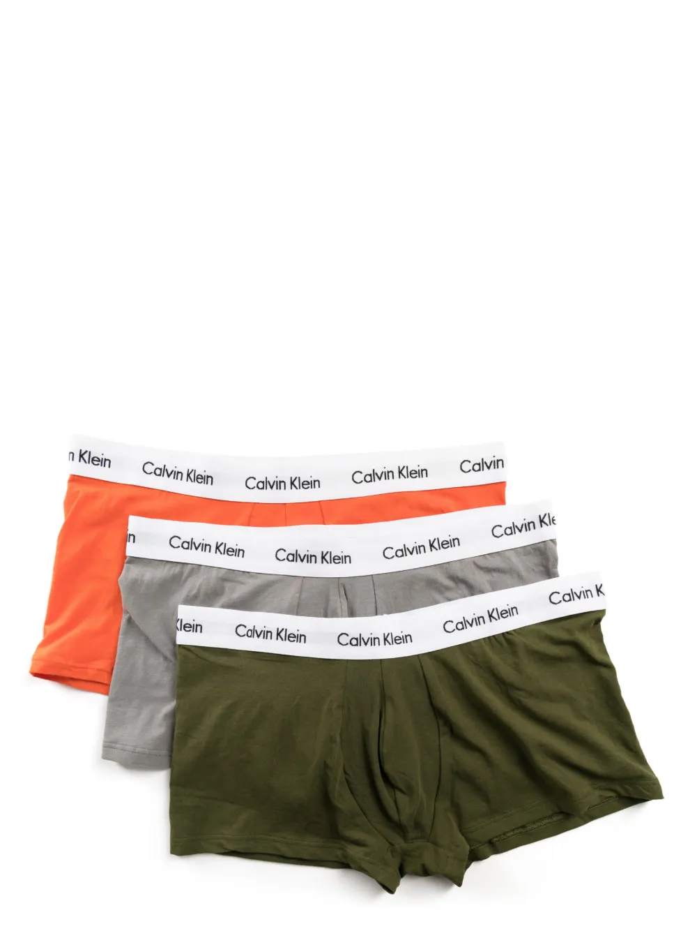 Calvin Klein three-pack logo-waistband boxers - Green
