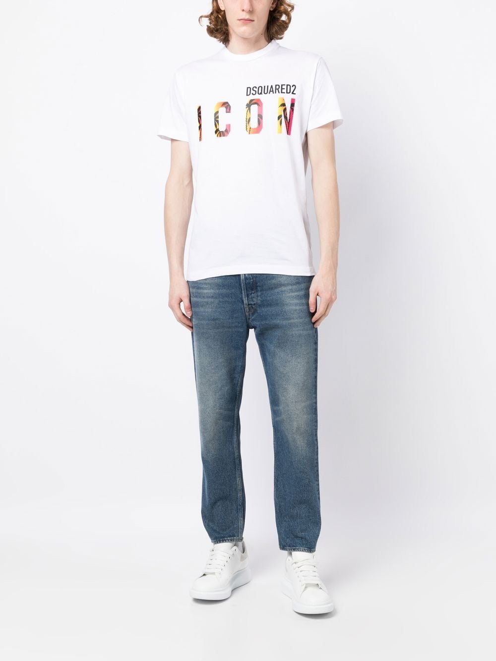 Shop Dsquared2 Icon-print Detail T-shirt In White