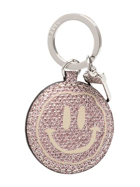 GANNI Banner Smiley Glitter keychain