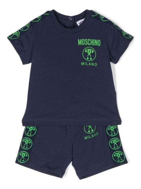 Moschino Kids logo-print stretch-cotton shorts