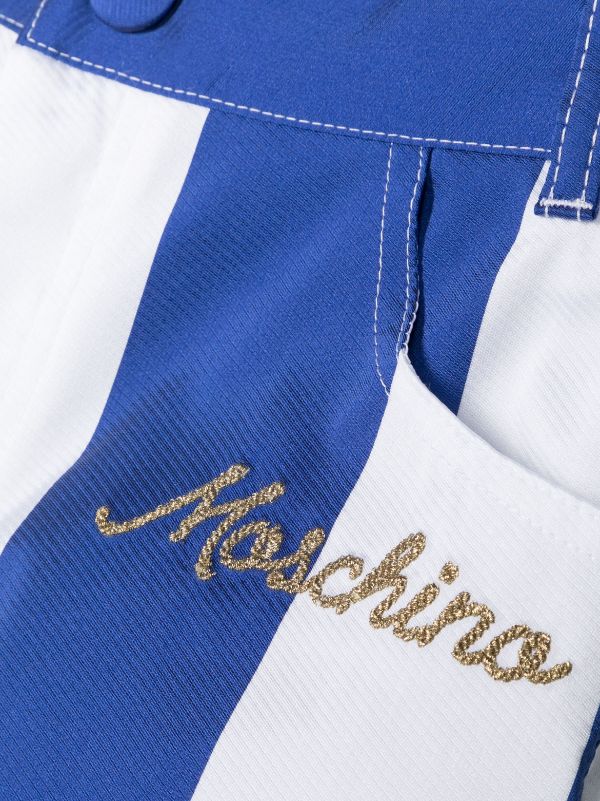 Moschino kids discount logo stripe shorties