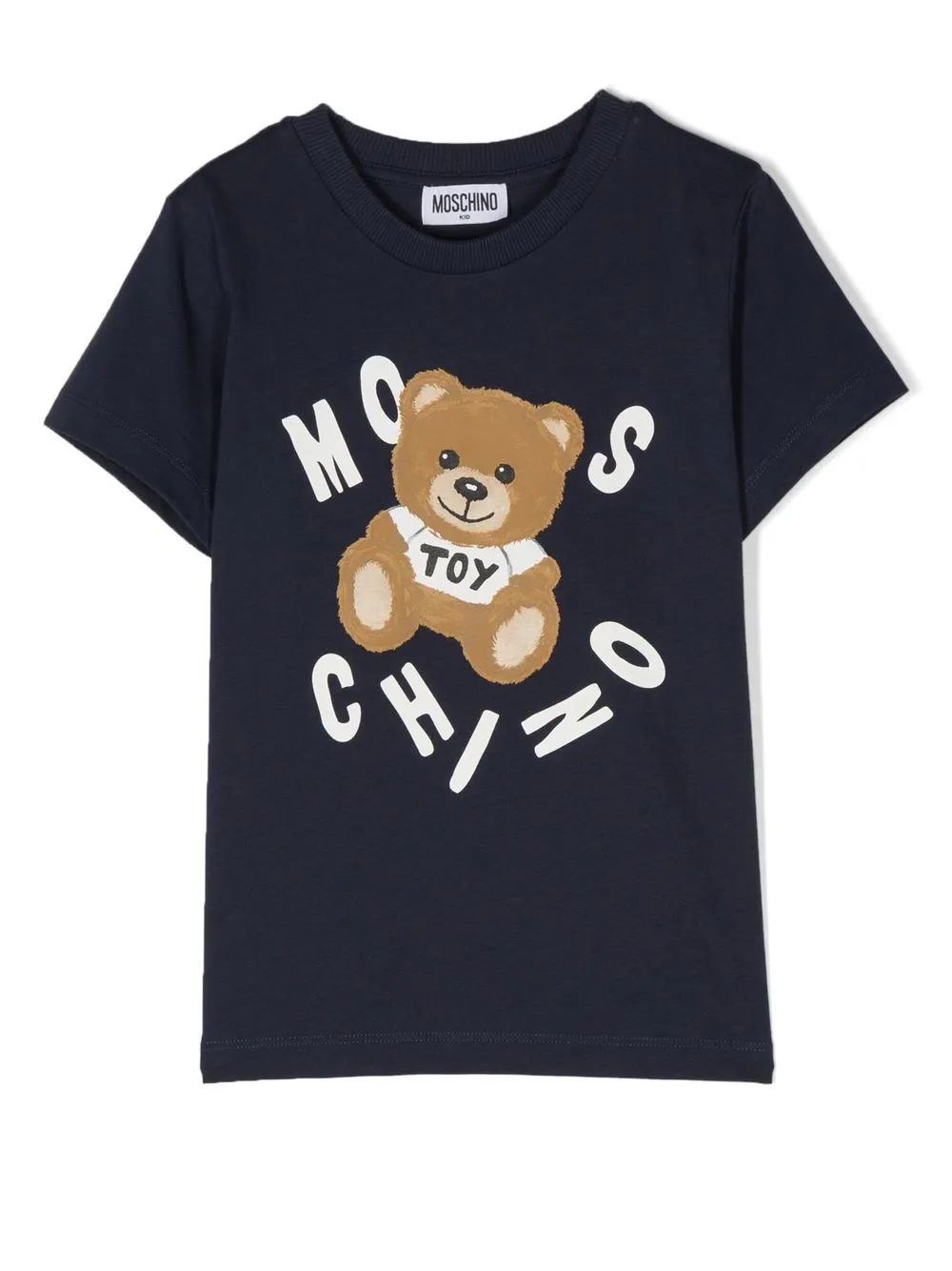 

Moschino Kids Teddy Bear logo-print T-shirt - Blue