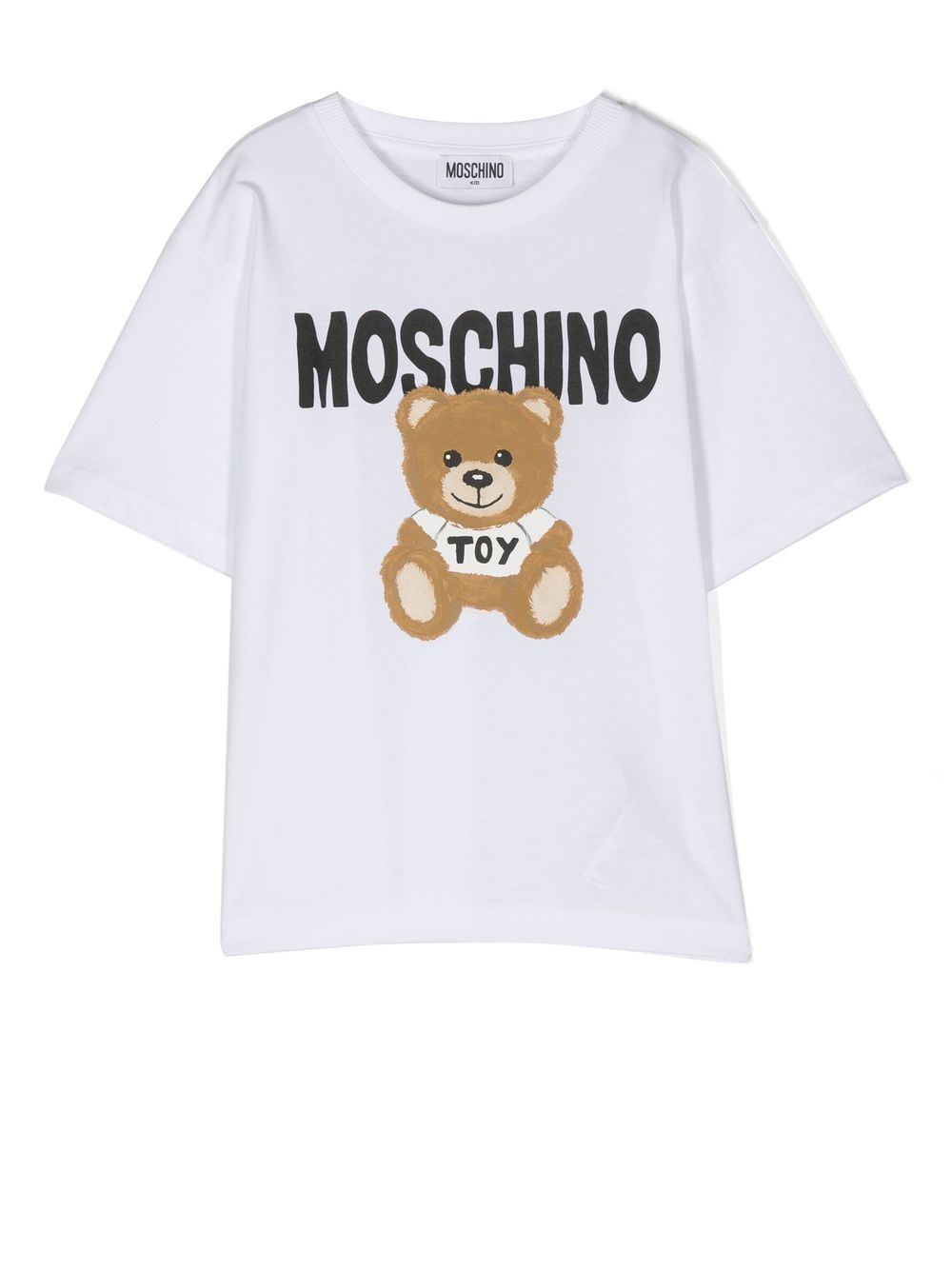 Moschino Kids' Teddy Bear Logo-print T-shirt In White