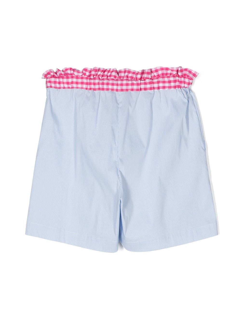 MSGM Kids Shorts met ruches - Blauw