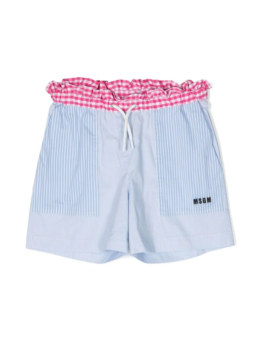 

MSGM Kids ruffle-detail shorts - Blue