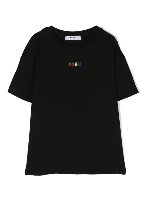 MSGM Kids logo-embroidered short-sleeve T-shirt