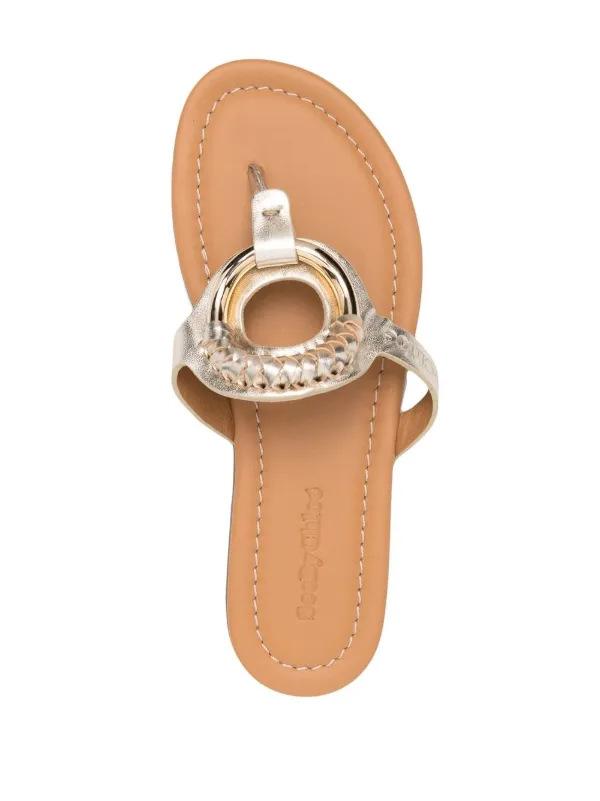 See By Chloé Leather Thong Sandals - Farfetch