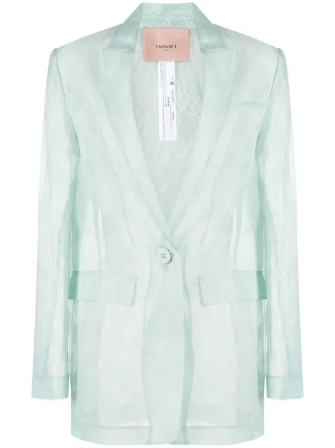 TWINSET - lace-trim blazer
