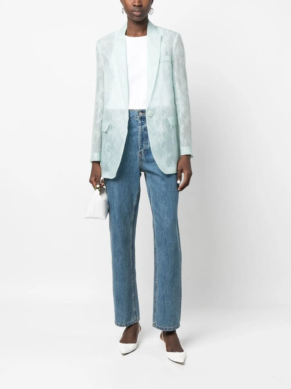 TWINSET Blazer met afwerking van kant - Groen