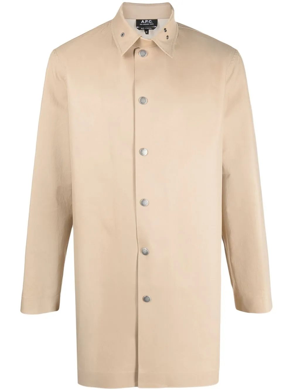 Apc Thibault Cotton Raincoat In Neutrals