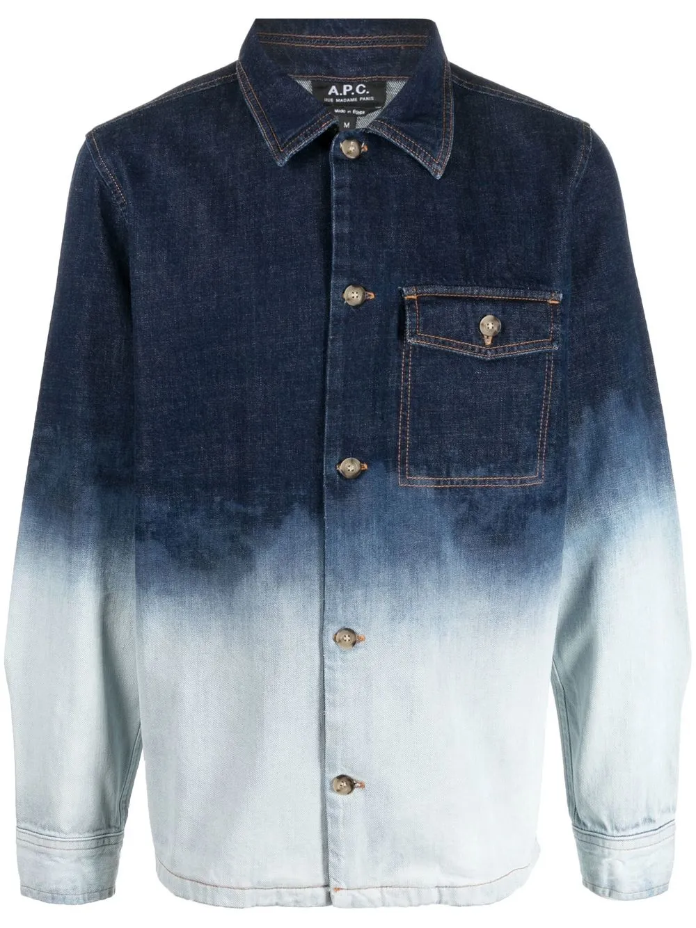 

A.P.C. gradient effect denim jacket - Blue