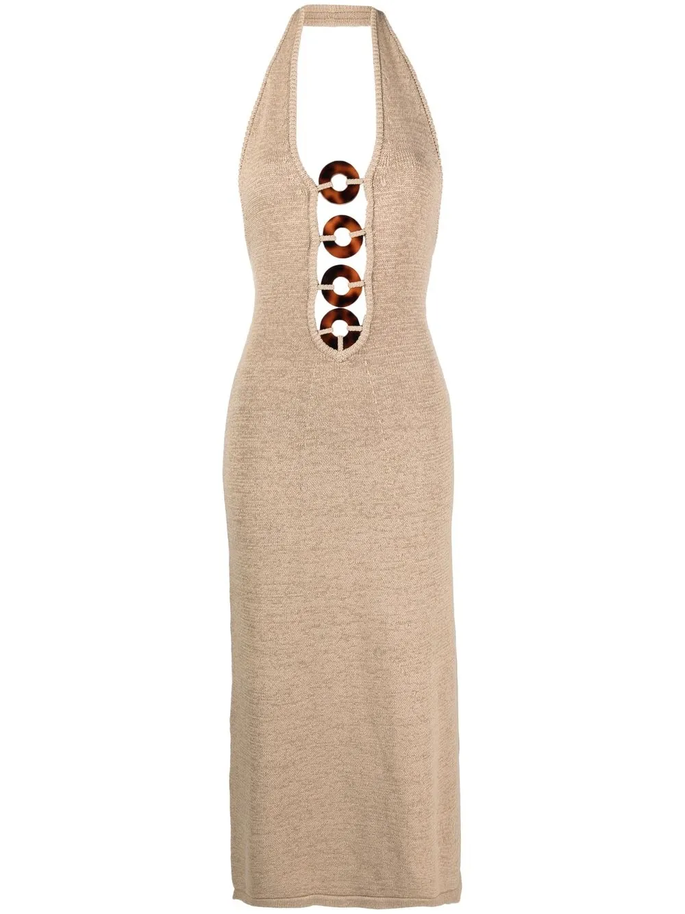 

Cult Gaia Keilah knitted midi dress - Brown