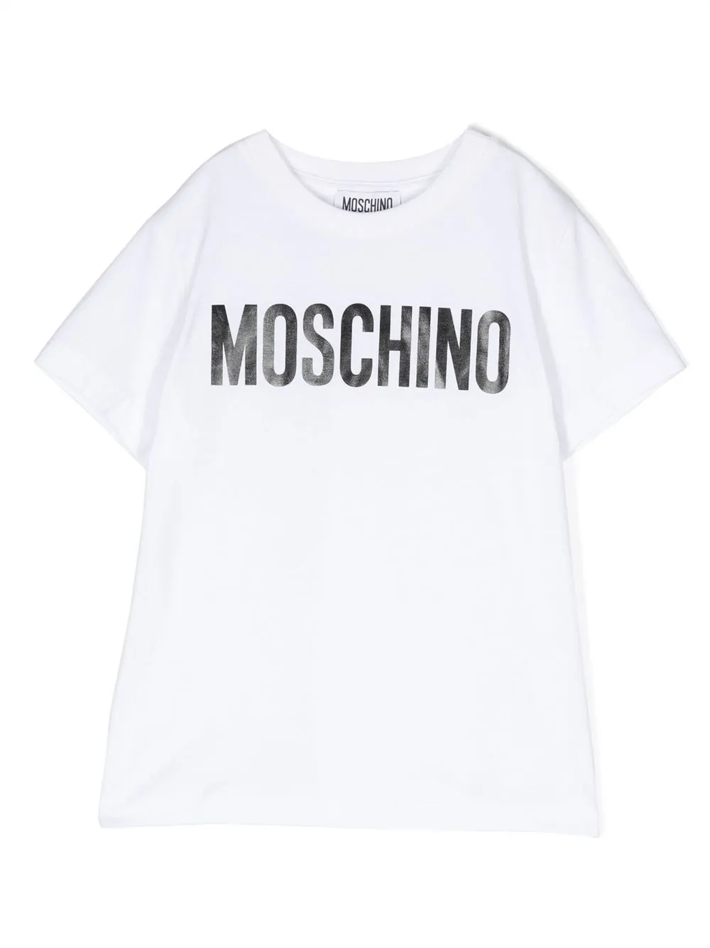 

Moschino Kids playera con logo estampado - Blanco