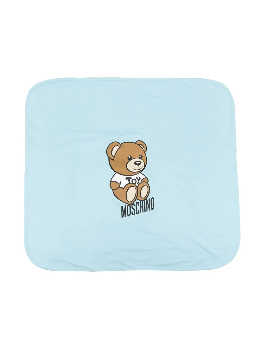 

Moschino Kids Teddy Bear-print blanket - Blue