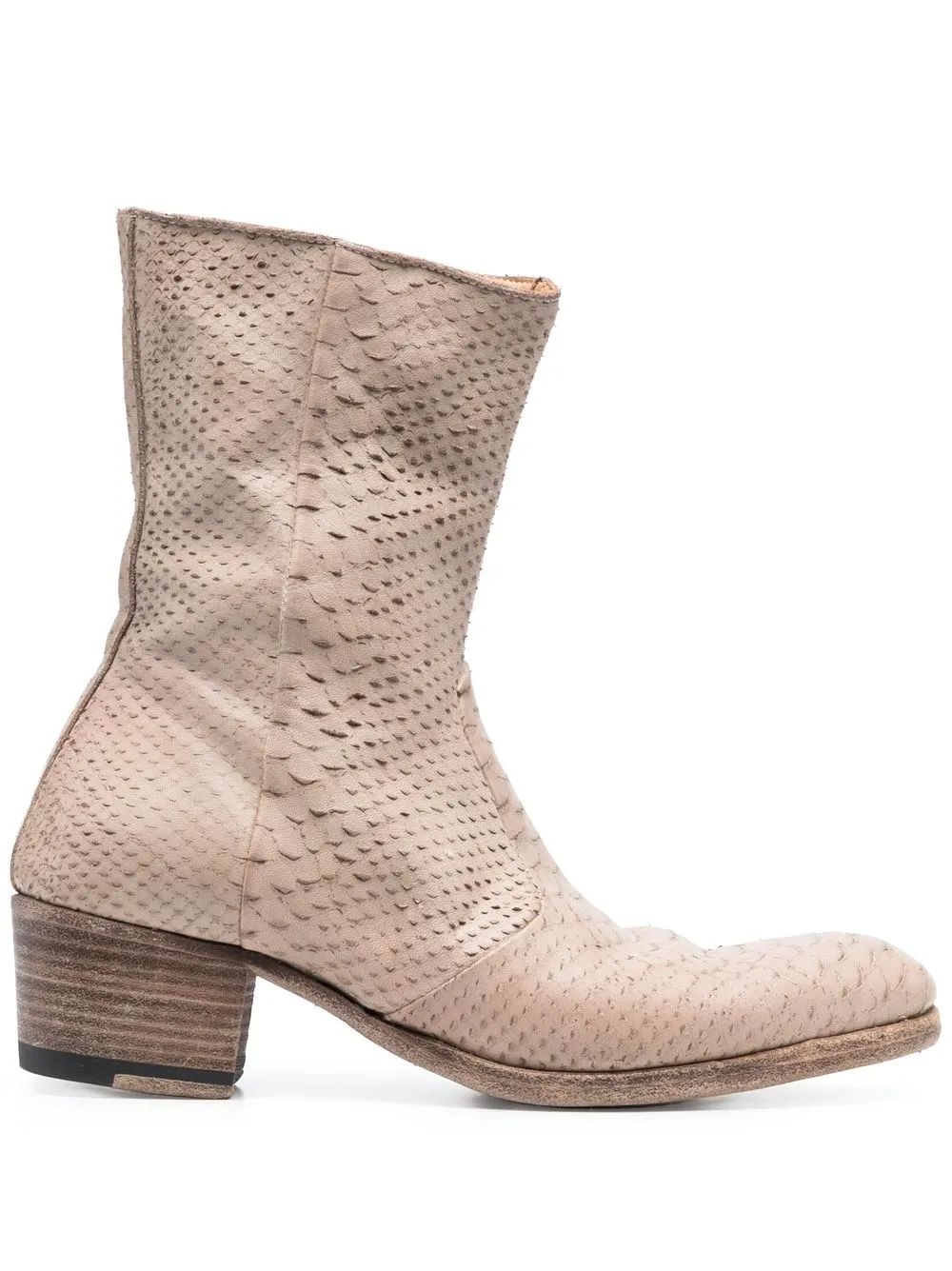 

Jean-Michel Cazabat leather crocodile-effect ankle boots - Neutrals