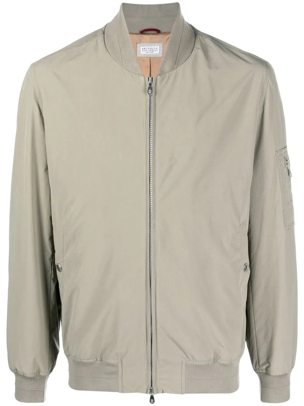 

Brunello Cucinelli long-sleeve zip-up bomber jacket - Green