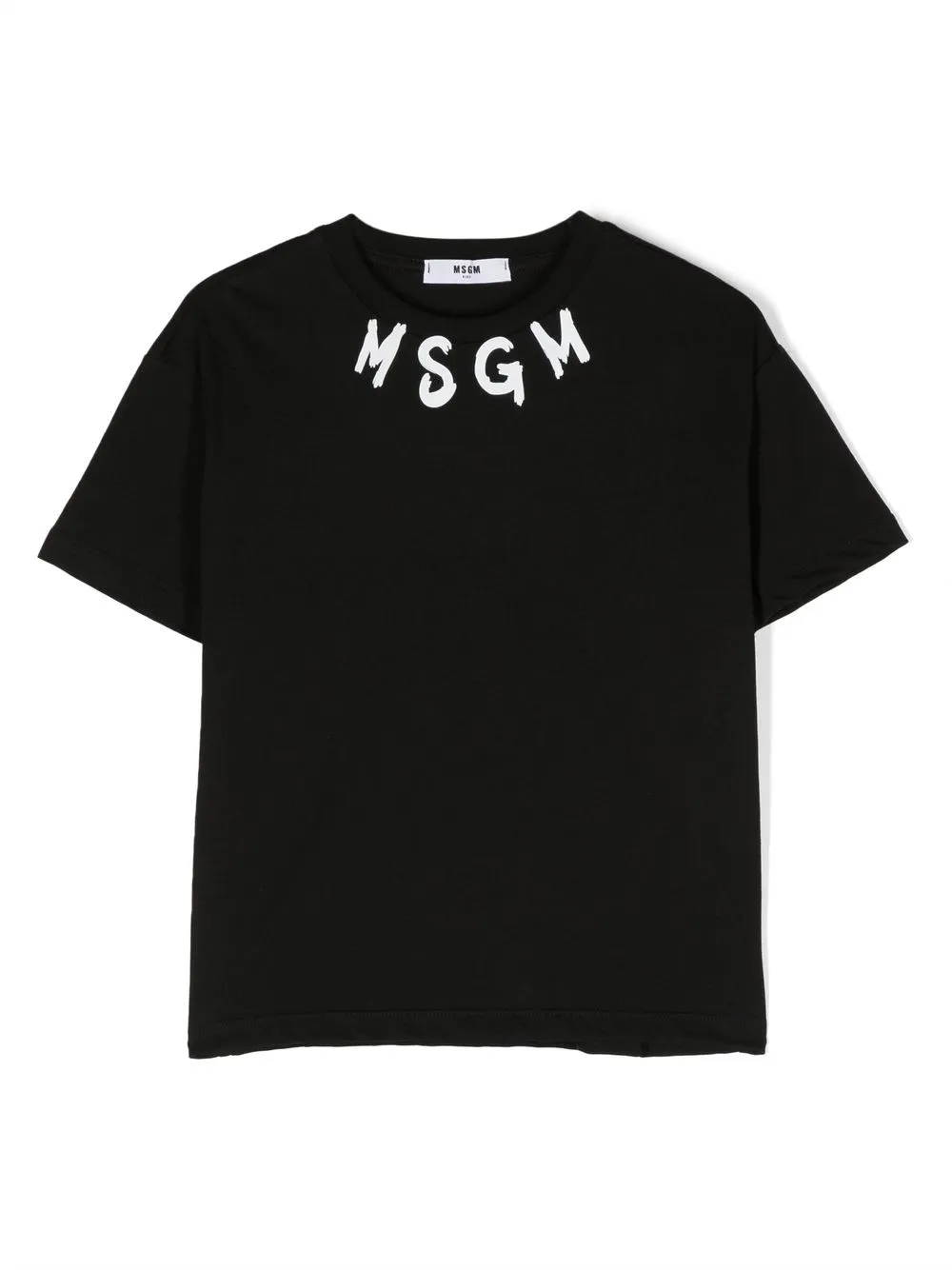 

MSGM Kids playera con logo estampado - Negro