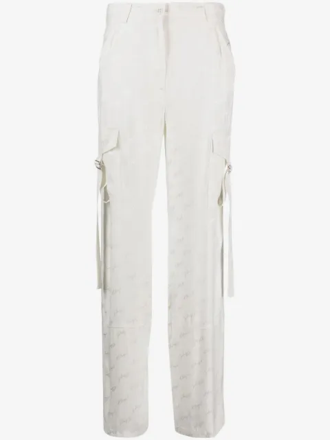 Blugirl straight-leg logo-print trousers