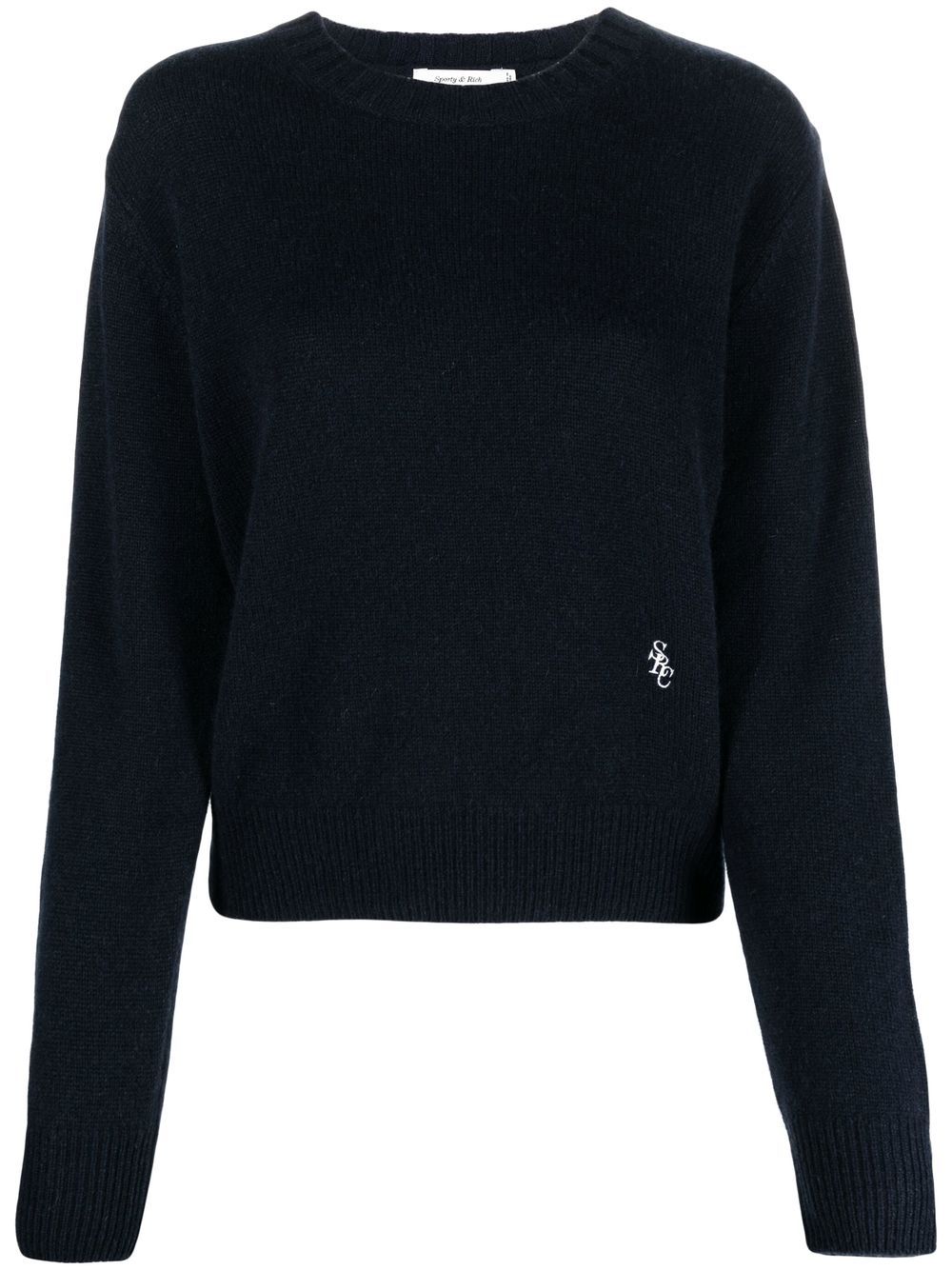 logo-embroidered crew-neck jumper