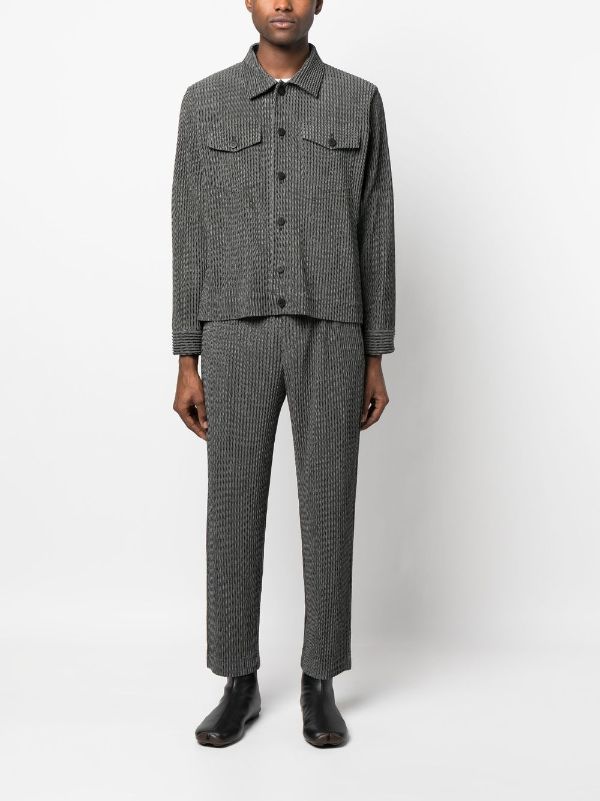 Homme Plissé Issey Miyake Ribbed long-sleeve Shirt - Farfetch