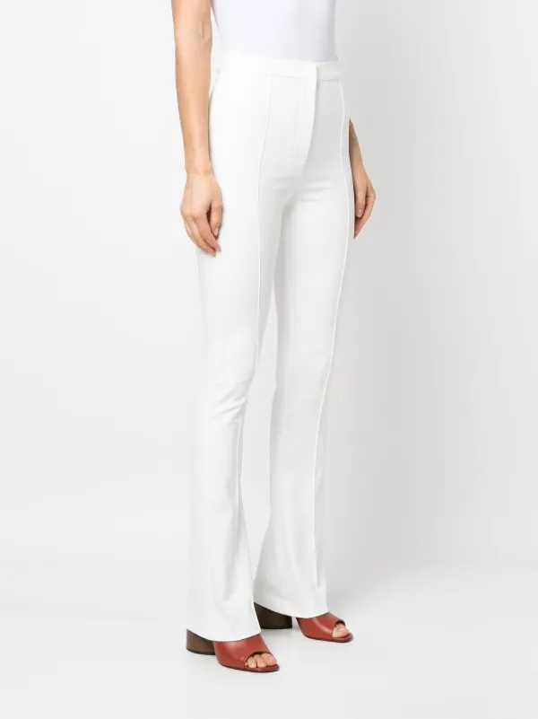 White bootleg hot sale trousers