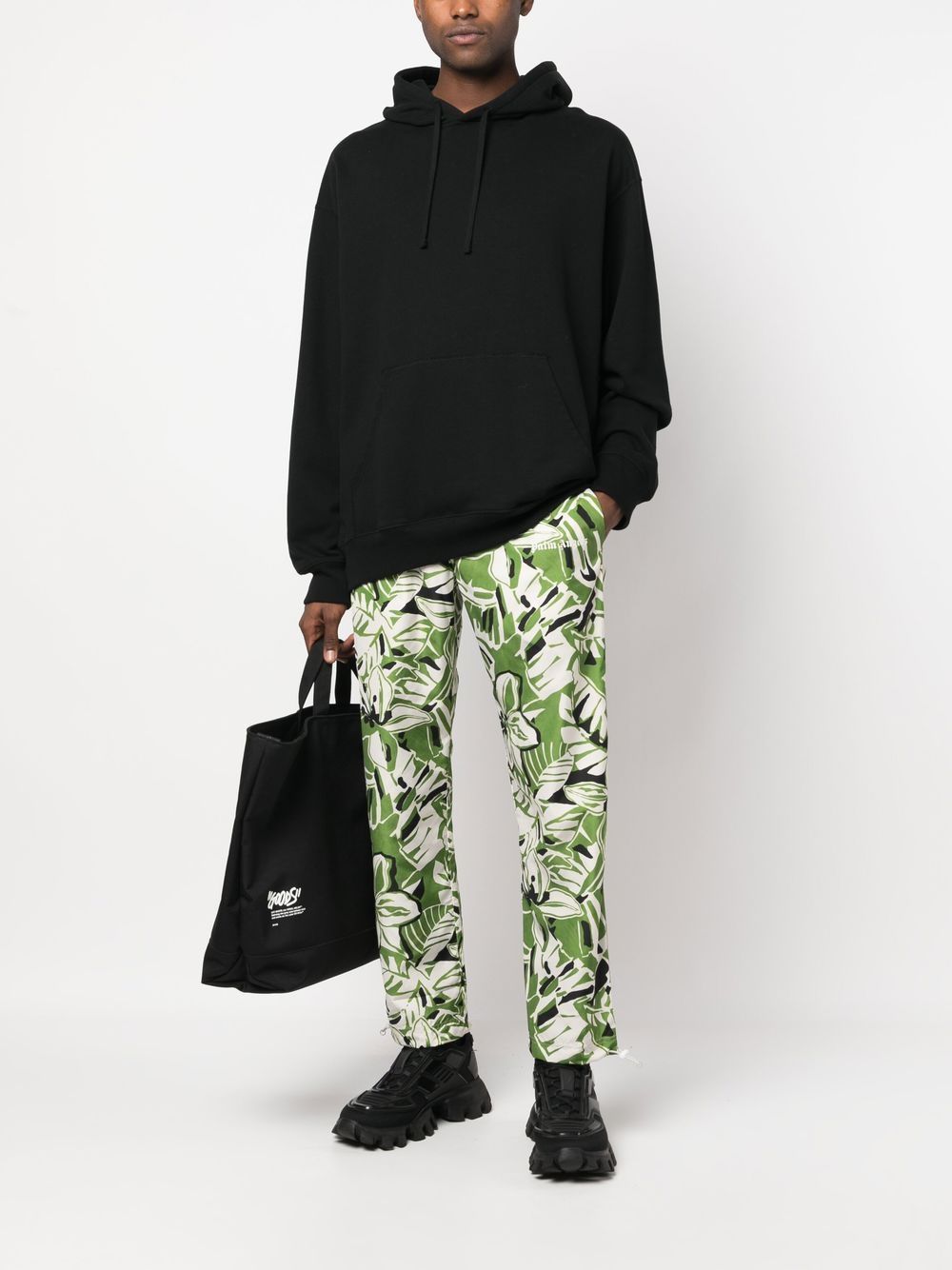 Palm Angels Broek met bloemenprint - Groen