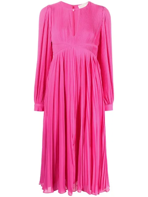 Michael Michael Kors V-neck long-sleeve midi dress 