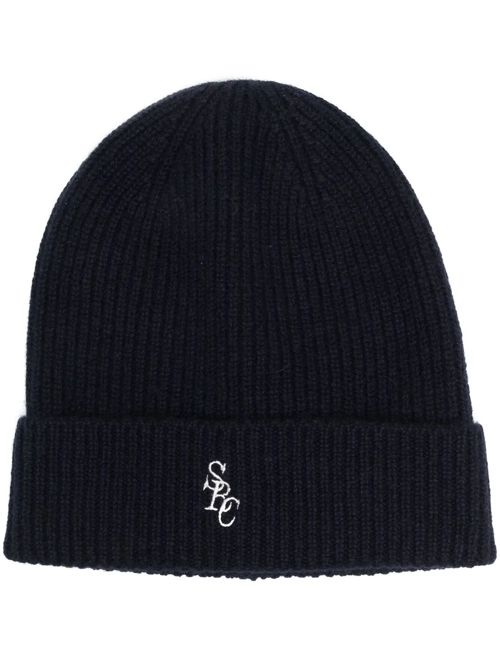 

Sporty & Rich logo-embroidered cashmere beanie - Blue