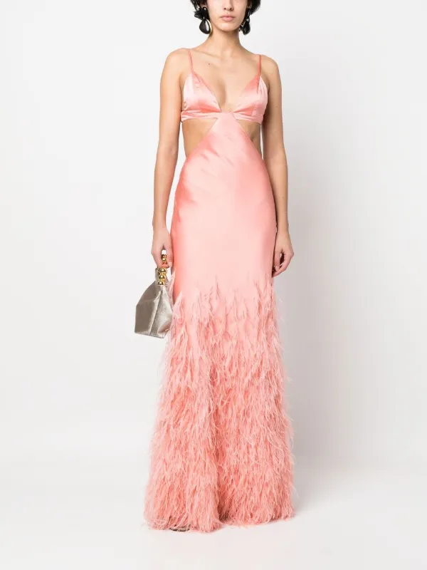 strapless open back dress Hot Pink Rhinestone Detailed Bottom Mini Dress – Aquarius Brand main image 0