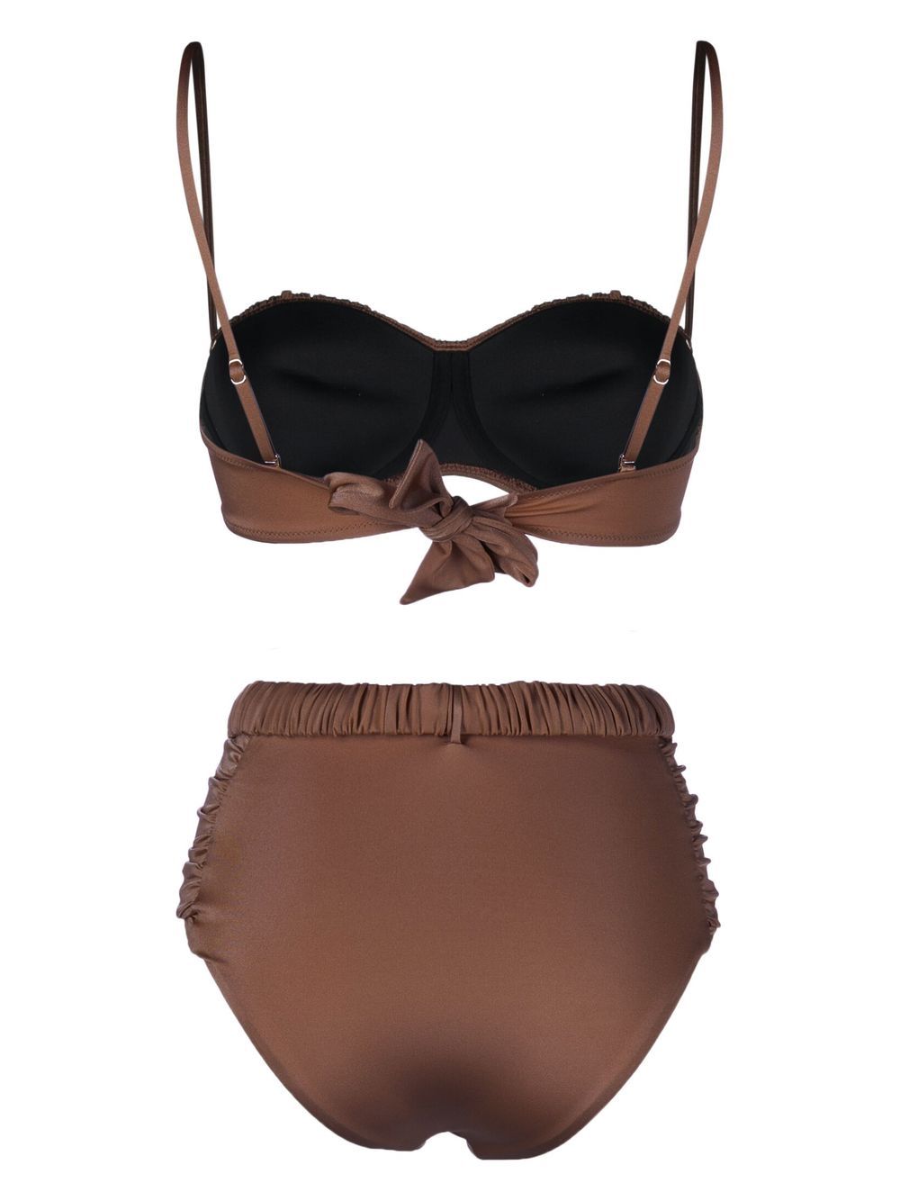 STYLAND x Sofia Erhan bikini met ruche - Bruin