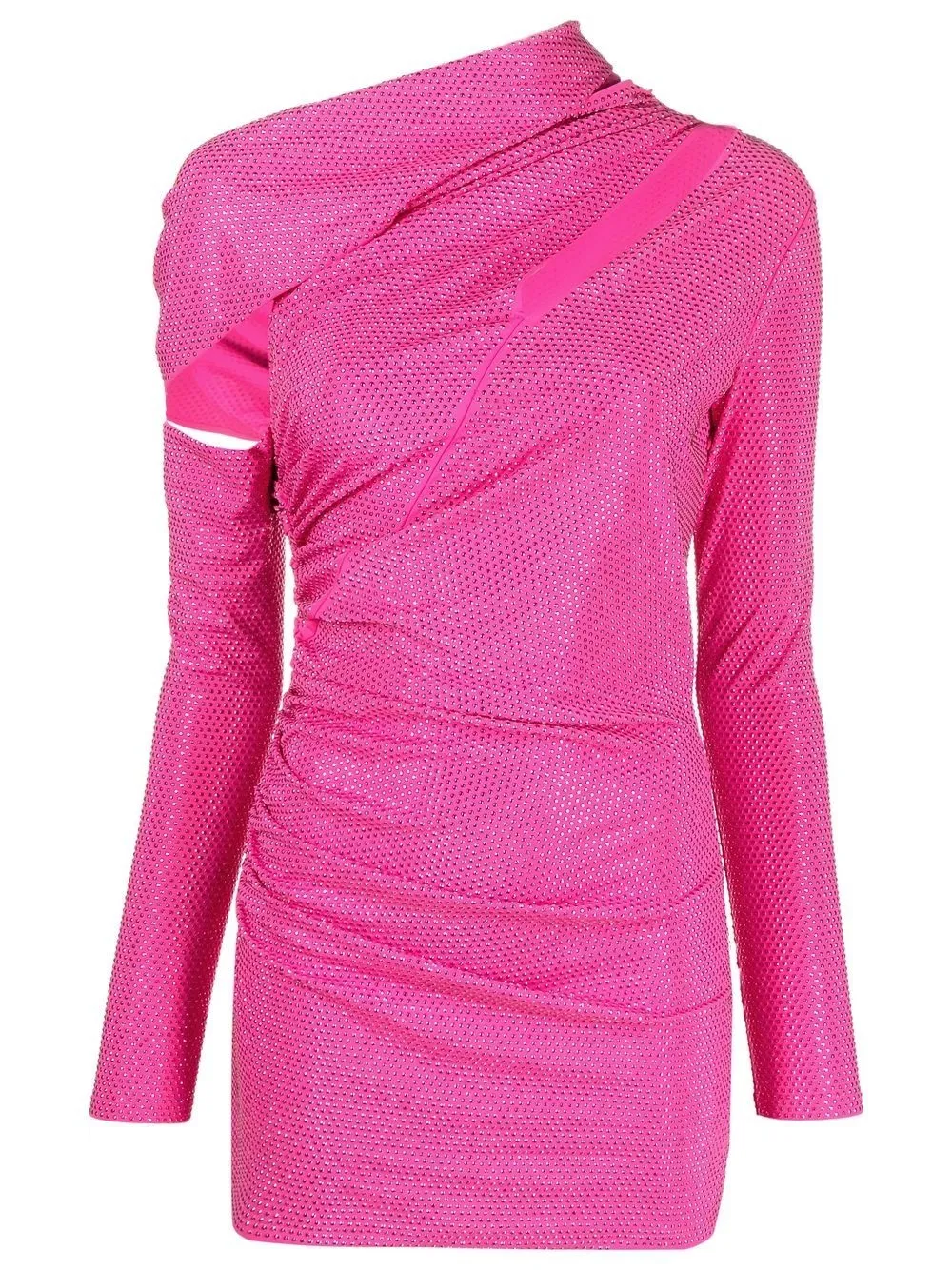 Cult Gaia Nicole Cutout Long Sleeve Body-con Minidress In Pink