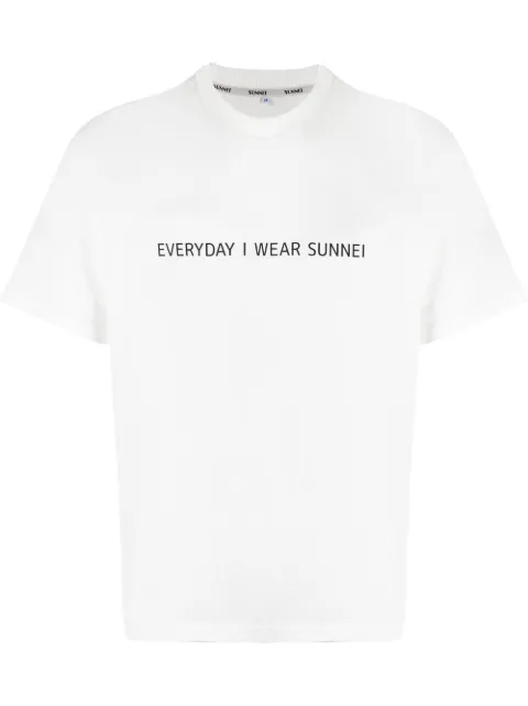 Sunnei slogan-print cotton T-shirt