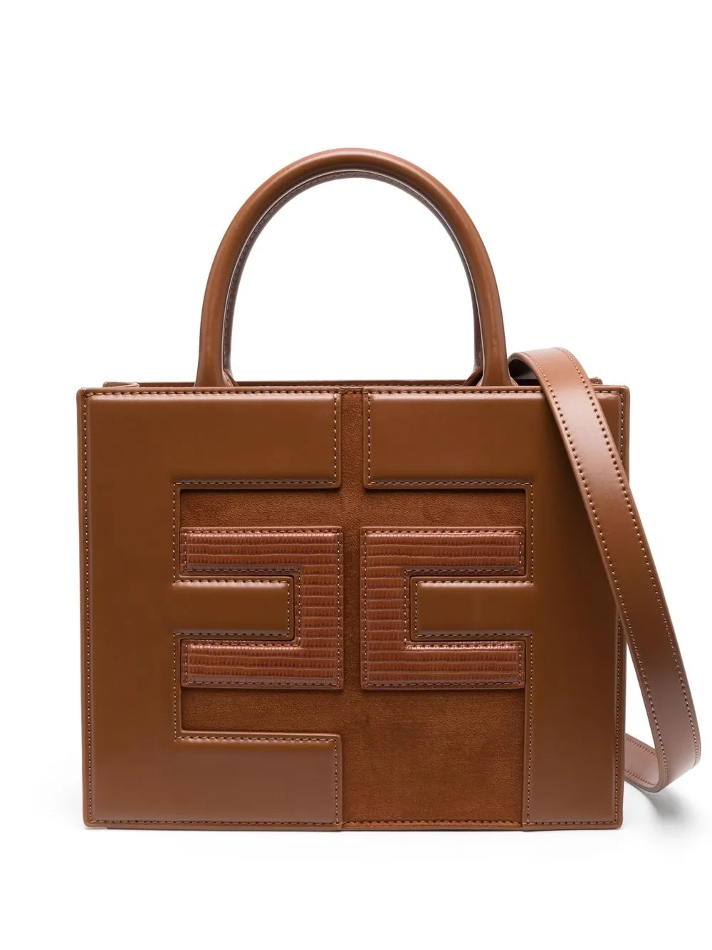 

Elisabetta Franchi logo-embossed tote bag - Brown