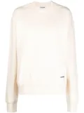 Jil Sander logo-patch crew-neck sweatshirt - Neutrals