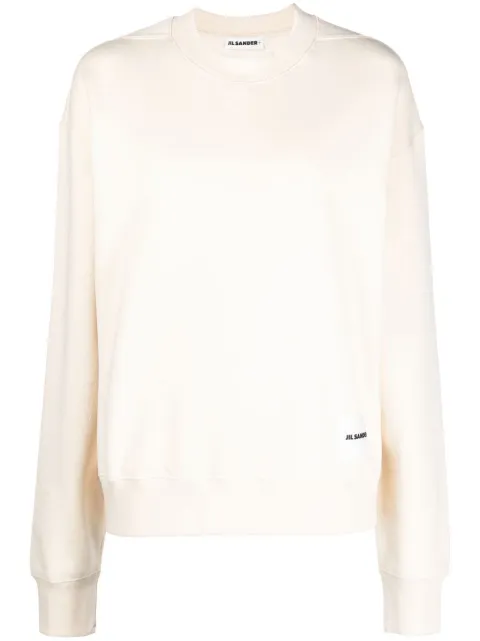 Jil Sander سويت شيرت برقبة مستديرة وشارة شعار الماركة