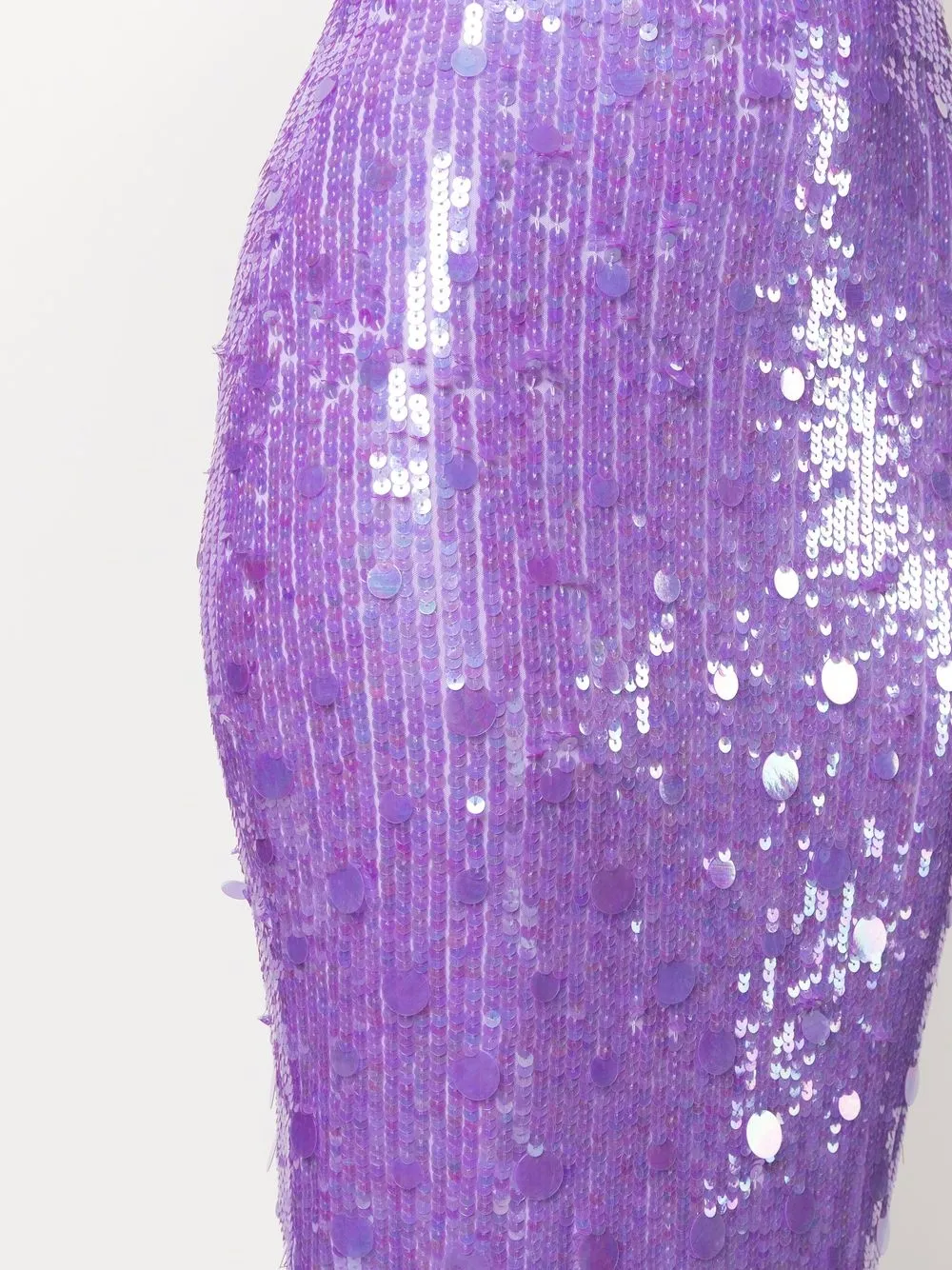 P.a.r.o.s.h Sequin-embellished Pencil Skirt In Purple