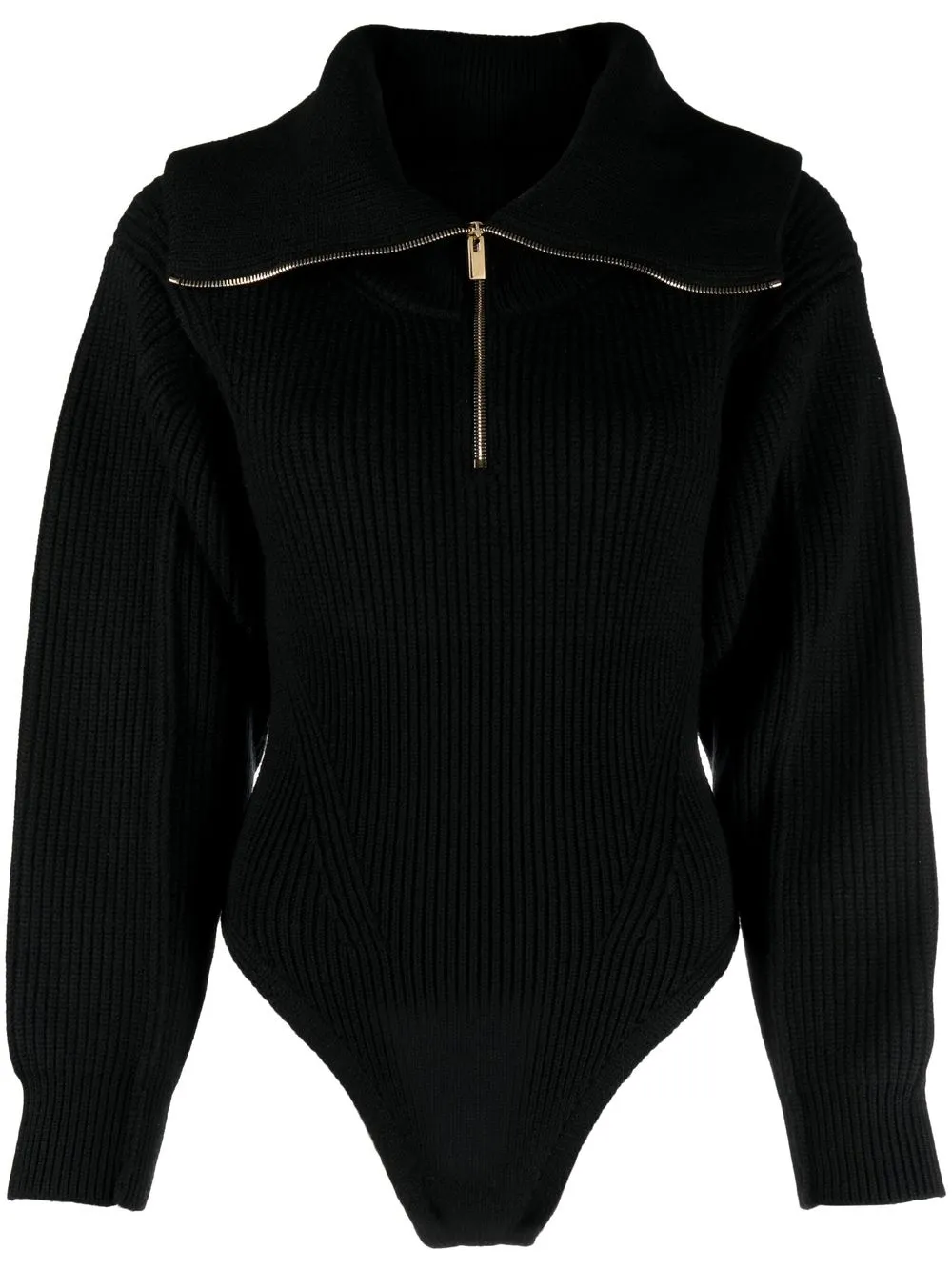 

Jacquemus Le Body Risoul spread-collar knitted top - Black