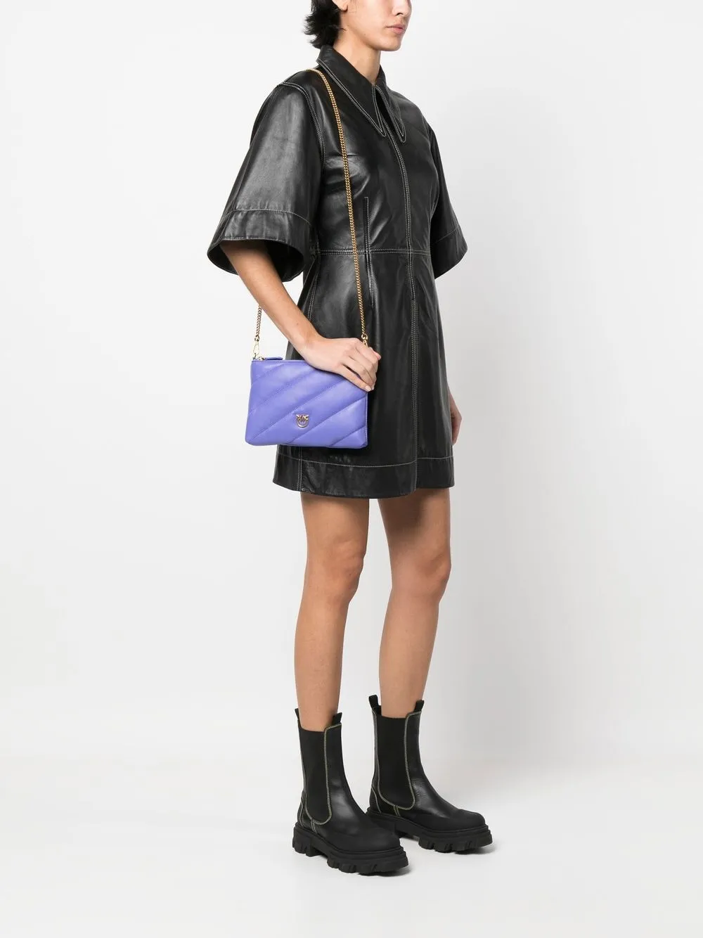 PINKO Gewatteerde crossbodytas - Paars