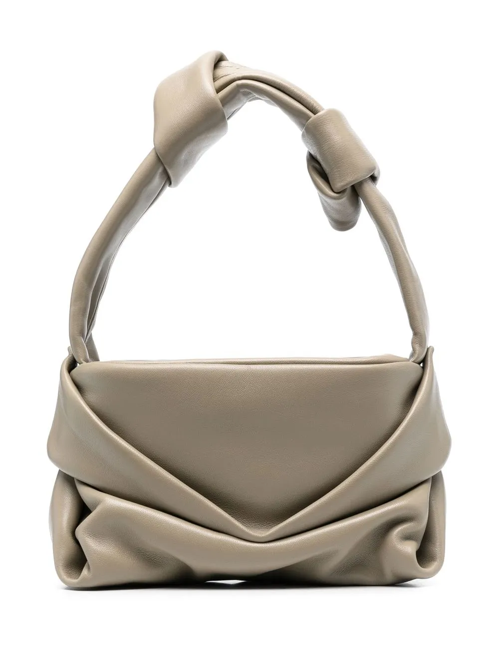 

STAUD Kiss draped leather shoulder bag - Grey