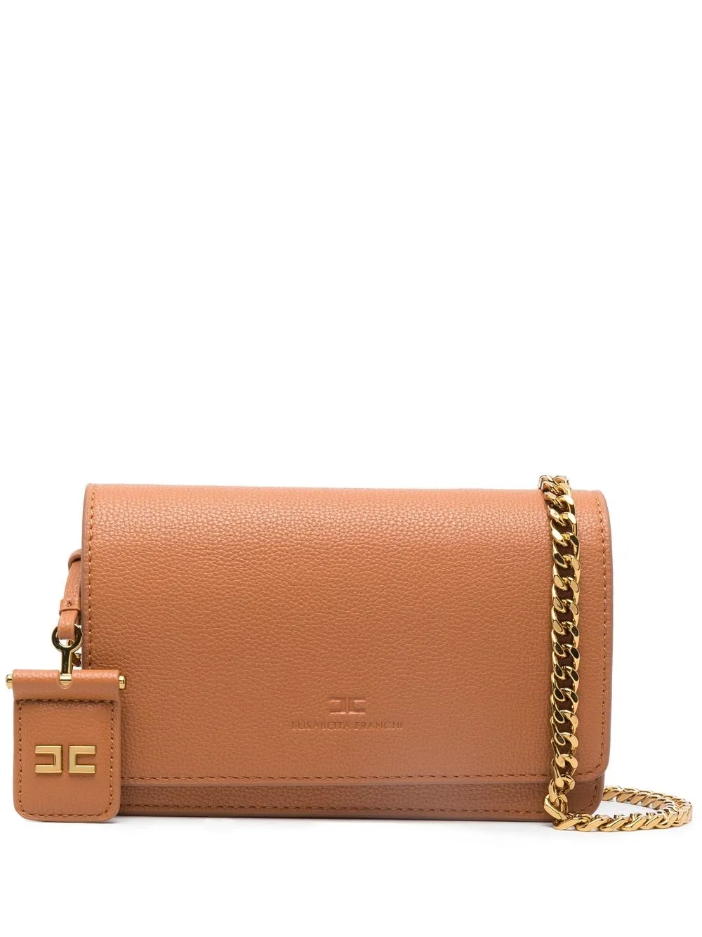 

Elisabetta Franchi bolsa crossbody con logo - Marrón