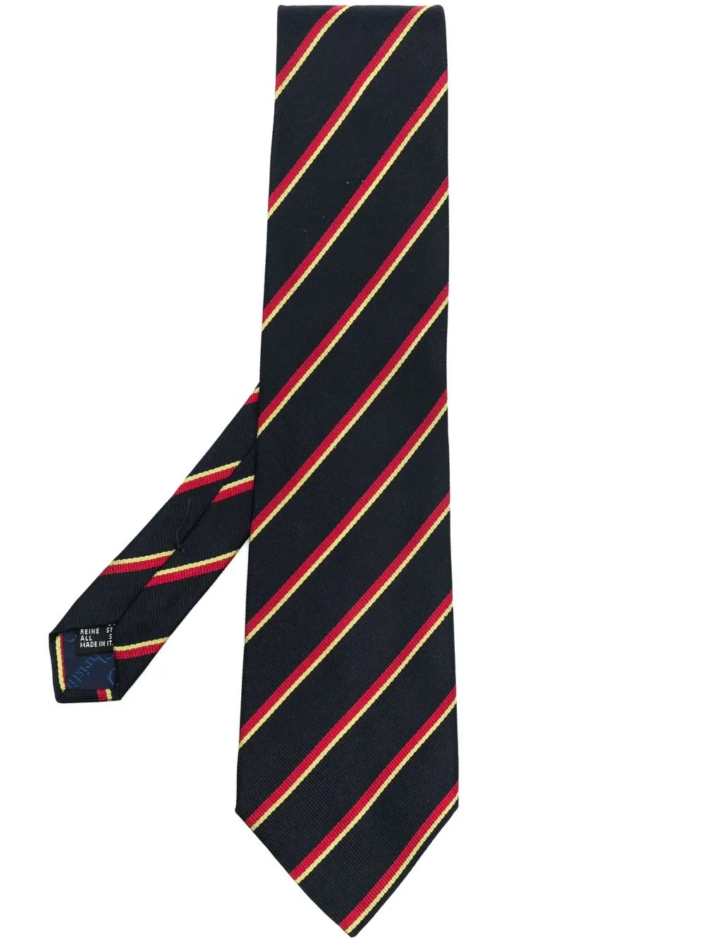 

Christian Dior 1990s pre-owned striped pattern silk necktie - Black