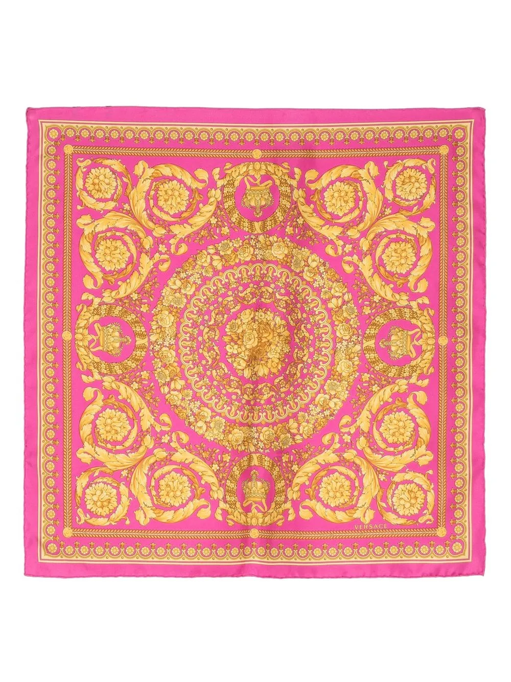 

Versace Barocco print silk scarf - Pink