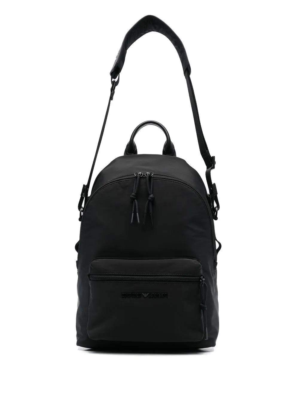 

Emporio Armani logo-plaque zip-around backpack - Black